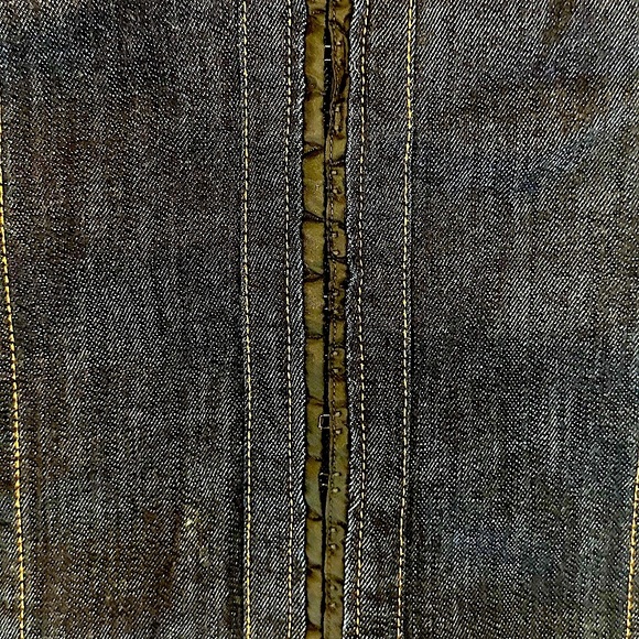 McQ by Alexander McQueen Indigo Denim Corset Waist Pencil Skirt - IT42 / US 6-8 - Picture 3 of 10